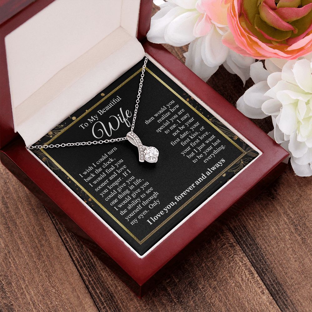 To My Beautiful Soulmate Necklace Gift For Her, Wife Gifts From Husband, Anniversary Gifts For Wife From Husband To My Wife Necklace Message Card and Necklace Gift Box Gift Box Styles on Birthday, Wedding, Anniversary, Valentine Allruing Necklace