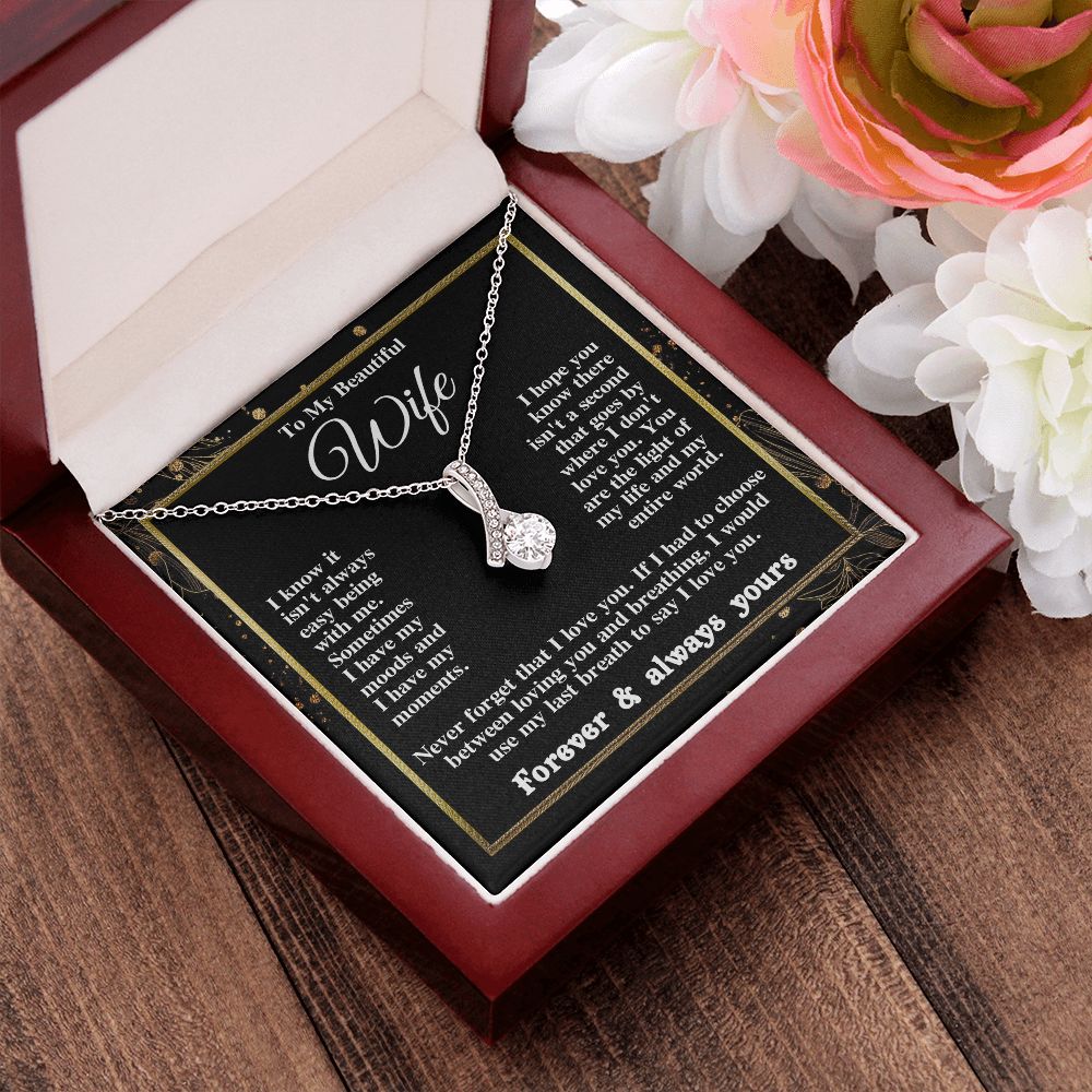Gifts for Wife Necklace from Husband, Gifts for Wife from Husband, Birthday Gifts for Her Gifts Soulmate Message Card and Necklace Gift Box Gift Box Styles on Birthday, Wedding, Anniversary, Valentine Allruing Necklace
