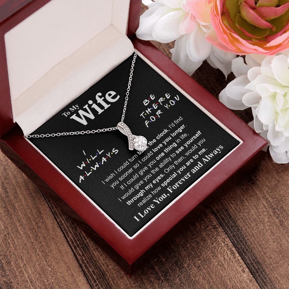 To My Wife Necklace To My Future Wife Necklace Gifts, Promise Necklace For Her, Fiance Gifts For Her, Valentine Gifts For Soulmate From Husband With Message Card Box LED, Soulmate Necklace For Women, To My Wife Necklace Allruing Necklace