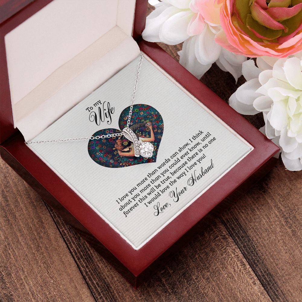 To My Wife Every Passing Second Gift Wife From Husband, Jewelry For Women, Jewelry For Wife, Love Knot Meaningful Necklace Message Card and Gift Box Styles on Birthday, Christmas, Anniversary Allruing Necklace