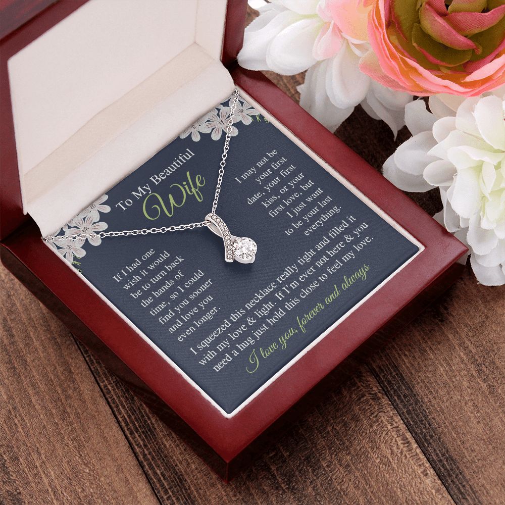 Wife Necklace Gift for Her, Soulmate Jewelry, Necklace for Future Soulmate, Valentine Anniversary Jewelry for Wife Necklace Gifts from Husband - Soulmate Gift Necklace with Message Card and Gift Box Allruing Necklace