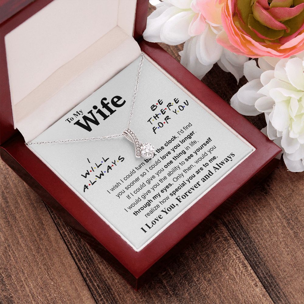 To My Wife Necklace To My Future Wife Gifts, Promise Necklace For Her, Fiance Gifts For Her, Valentine Gifts For Soulmate From Husband With Message Card Box LED, Soulmate Necklace For Women, To My Wife Necklace Allruing Necklace