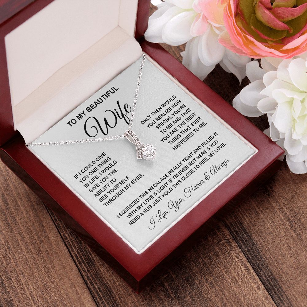 Soulmate Necklace Gifts From Husband, For Soulmate From Husband, Wife Gifts From Husband, Necklaces For Soulmate From Husband To My Wife Necklace Message Card and Necklace Gift Box Gift Box Styles on Birthday, Wedding, Anniversary, Valentine Allruing Neck