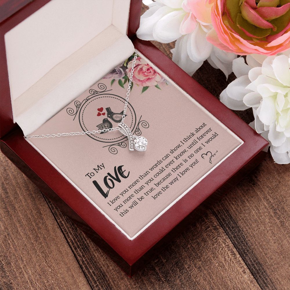 The Love Knot Necklace To My Love Knot Necklace, Happy First anniversary, Unique Gift from Husband, Best Jewelry for Wife, Dear Wife, Necklace Message Card and Gift Box Styles on Birthday, Christmas, Anniversary  Allruing Necklace