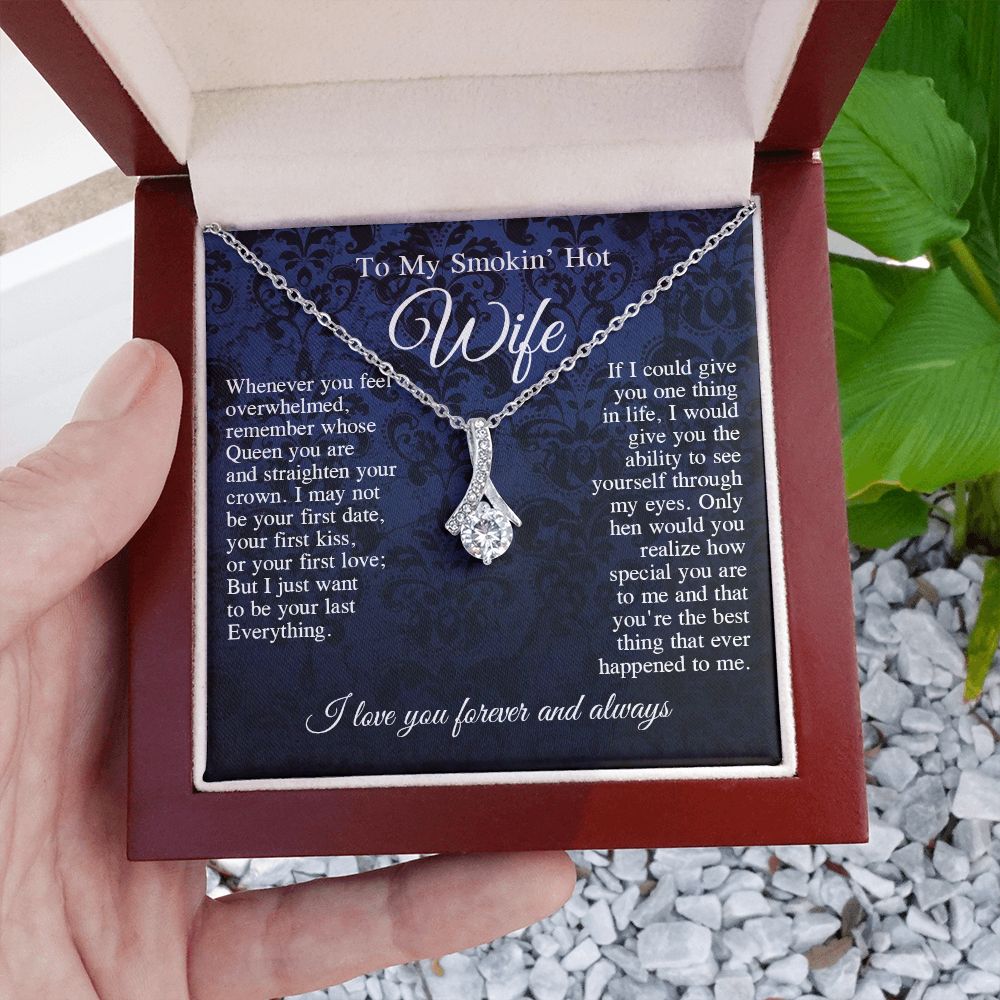 To My Beautiful Soulmate Necklace, Valentine Anniversary Jewelry Gift for Women, Anniversary Gifts For Wife From Husband To My Wife Necklace Message Card and Necklace Gift Box Gift Box Styles on Birthday, Wedding, Anniversary, Valentine Allruing Necklace