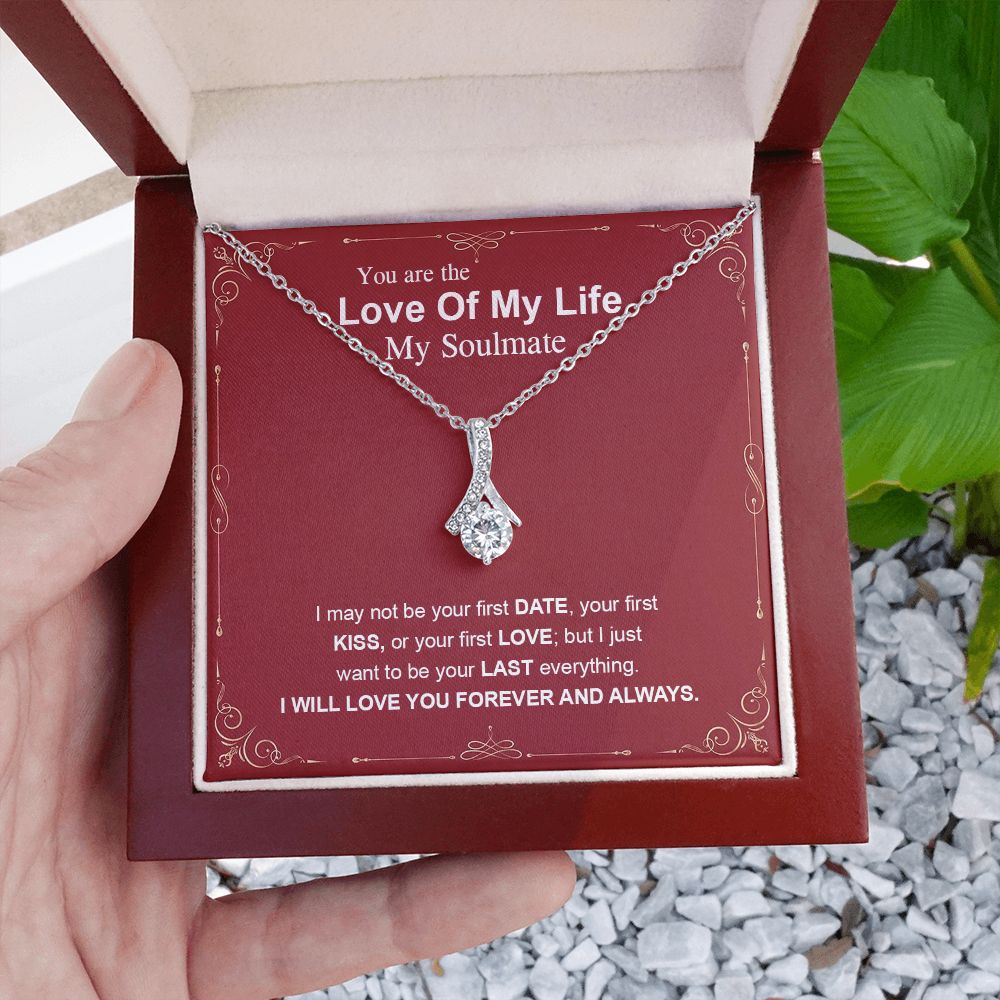 To My Soulmate Necklace, Necklaces For Wife from Husband, Soulmate Necklace to My Future Wife, Necklace For Soulmate with Message Card and Necklace Gift Box Gift Box Styles on Birthday, Christmas, Wedding, Anniversary Allruing Necklace
