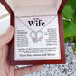 Couples Gifts Necklace To My Wife Necklace Valentine Christmas Jewelry Romantic Gifts For My Wife Pendant Jewelry with Message Card and Box Necklaces for Women Valentines Day Happy Anniversary Wedding Present Allruing Necklace