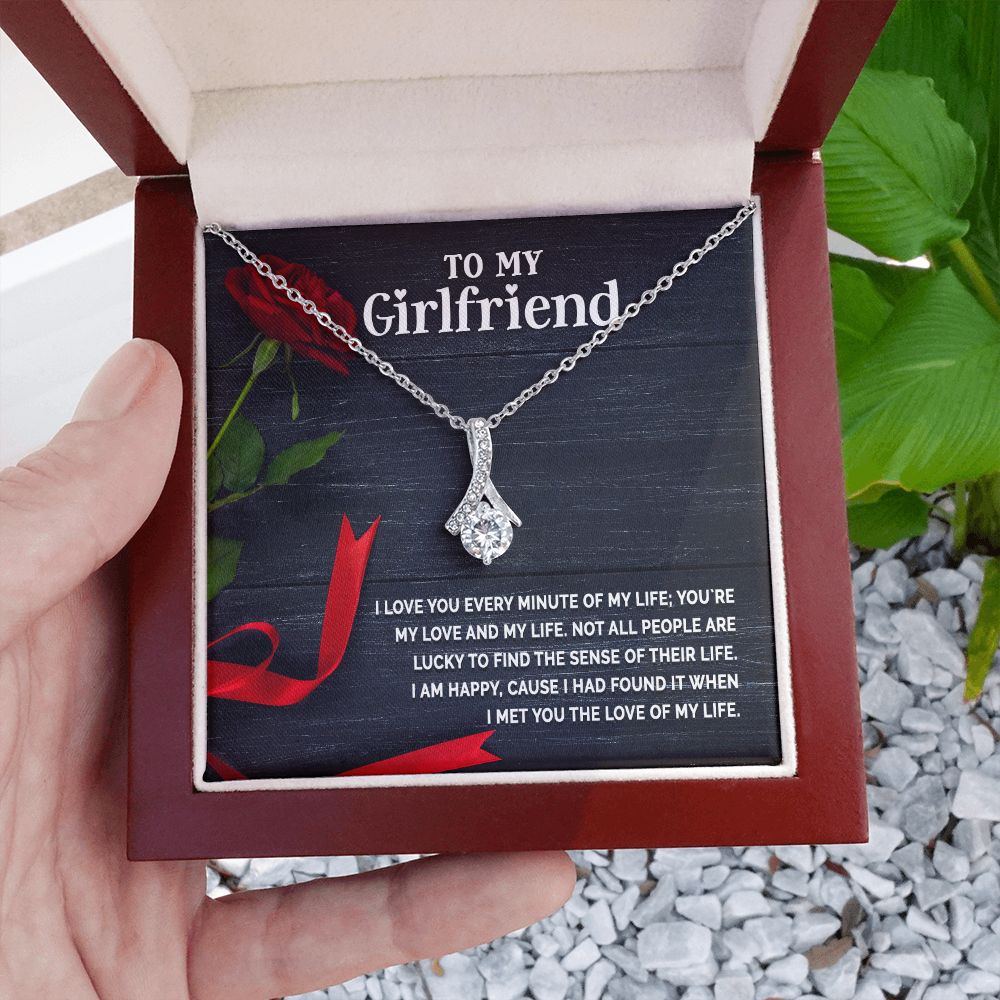 Love Knot Necklace, To My Girlfriend Gifts From Boyfriend, Girlfriend Jewelry, Girlfriend Birthday Anniversary For Girlfriend Gift, Necklace Message Card and Gift Box Styles on Birthday, Christmas, Anniversary  Allruing Necklace