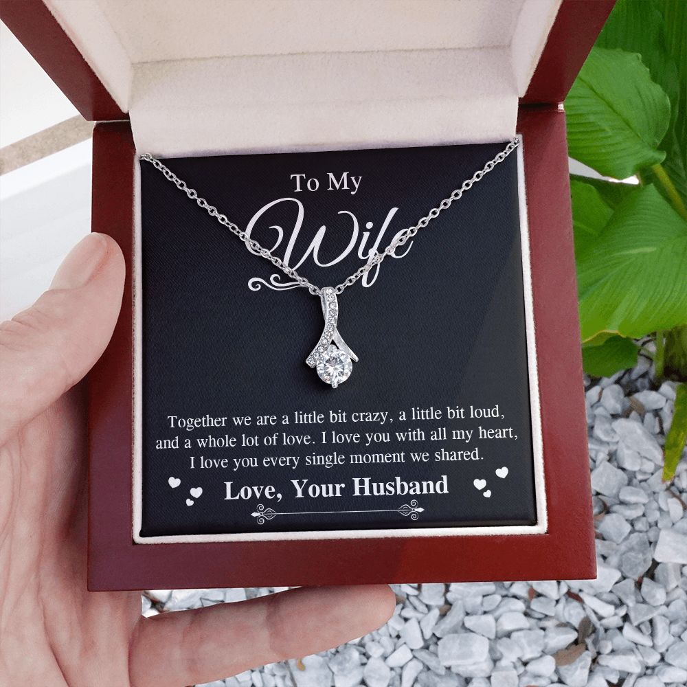 Valentine To My Soulmate Necklace Gifts for Wife from Husband, Wife Anniversary Gifts, Gift for Soulmate Necklace Message Card and Necklace Gift Box Gift Box Styles on Birthday, Wedding, Anniversary, Valentine Allruing Necklace