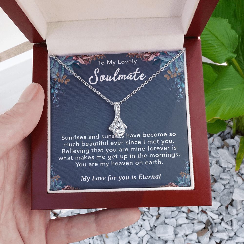 To My Lovely Wife Necklace Gift From Husband To My Badass Wife Pendant Birthday Jewelry with Message Card and Gift Box. Gift for Wife. Necklace Gift Set for Wife Necklace Gifts Box Gift Box Styles Allruing Necklace