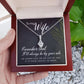 To My Wife Necklace Romantic Gifts For Her Unique Necklaces For Wife From Husband Cute Valentines Day Anniversary For Wife, Love Knot Meaningful Necklace Message Card and Gift Box Styles on Birthday, Christmas, Anniversary Allruing Necklace