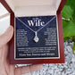 Couples Gifts Necklace To My Wife Necklace Anniversary Christmas Jewelry Romantic Gifts For My Wife Pendant Jewelry with Message Card and Box Necklaces for Women Valentines Day Happy Anniversary Wedding Present Allruing Necklace
