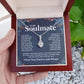 Couples Gifts Necklace To My Soulmate Necklace Anniversary Valentine Jewelry Romantic Gifts For My Wife Pendant Jewelry with Message Card and Box Necklaces for Women Valentines Day Happy Anniversary Wedding Present Allruing Necklace