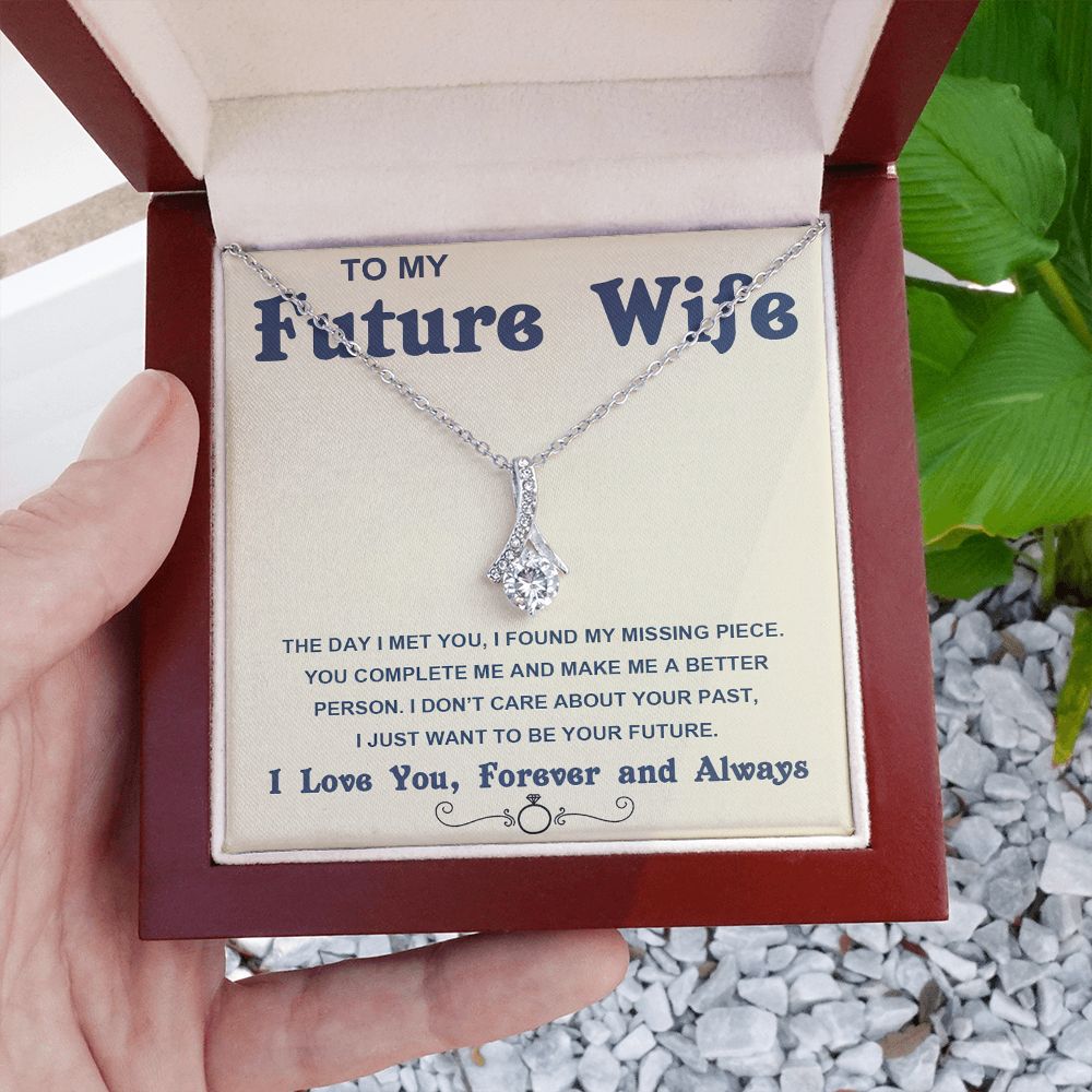 Soulmate Necklace For Women, Soulmate Gifts For Her, Future Wife Necklace, Necklaces For Girlfriend, To My Wife Necklace, Wife Necklace From Husband, Necklace Message Card and Gift Box Styles on Birthday, Christmas, Valentine Allruing Necklace