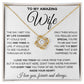 to My Wife Necklace, Soulmate Jewelry for Women, Wife Gifts from Husband , Valentine Necklace for Wife Soulmate Gifts Future Wife Necklace Message Card and Gift Box Styles on Birthday, Wedding, Anniversary, Valentine Love knot Thang