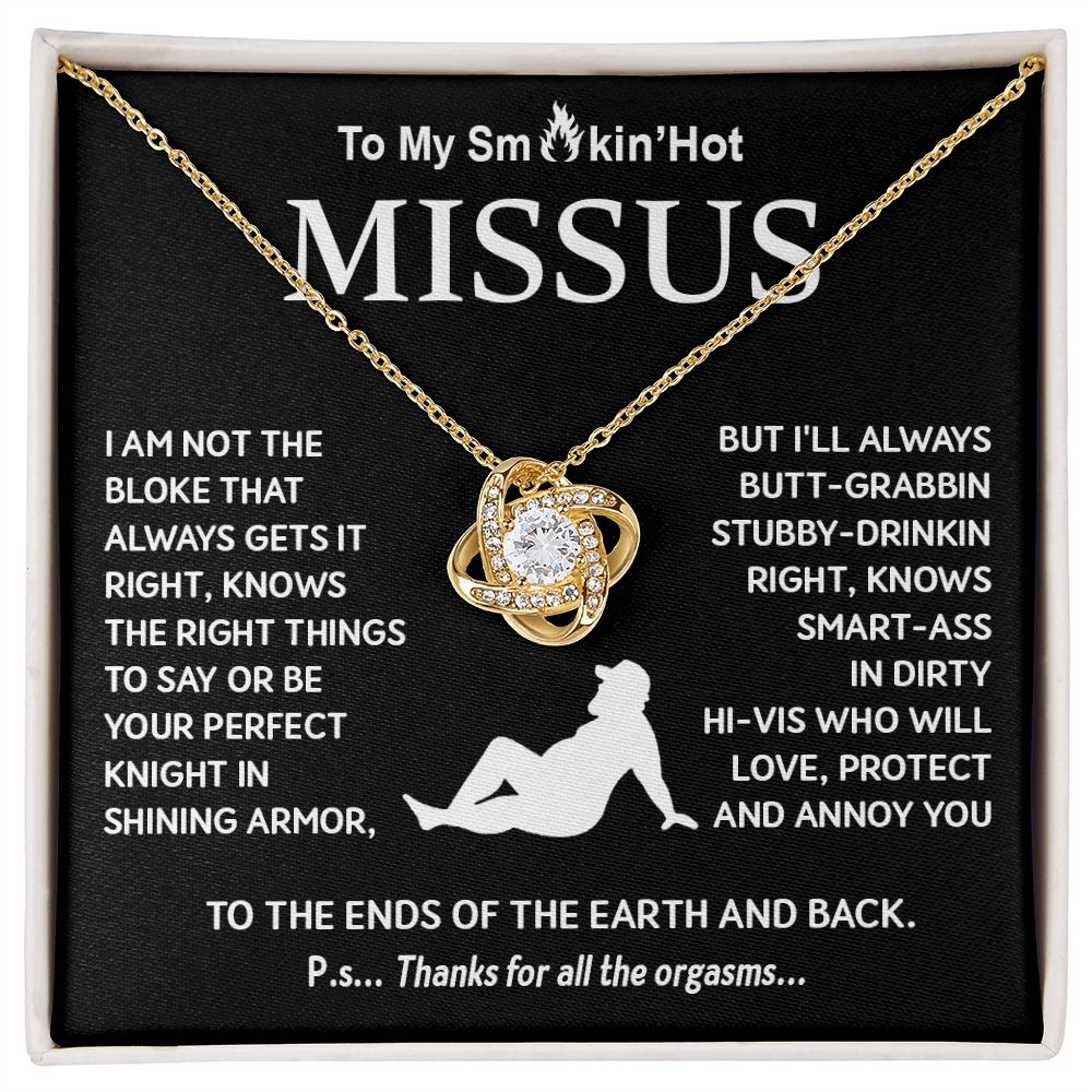 To My Soulmate Necklace For Women, Funny Gifts For Girlfriend, Valentine For Wife Presents For Girlfriend, Best Birthday Meaningful Gift Ideas For Wife, Women Romantic Jewelry For Her Anniversary, Birthday, Valentine Love knot Thang