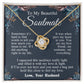 Soulmate Necklace from Husband, Valentine Romantic Gift for Wife from Husband to My Wife Necklaces for Wife Birthday Gifts, Wife Jewelry Necklace Message Card and Necklace Gift Box Gift Box Styles on Birthday, Wedding, Anniversary, Valentine Love knot Tha