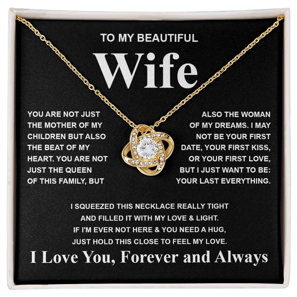 Gifts For Wife Birthday Gifts From Husband Necklace Valentines Days, Necklace for Future Soulmate, Anniversary Necklace Jewelry for Wife Necklace Gifts from Husband - Soulmate Gift Necklace with Message Card and Gift Box Love knot Thang