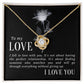 The Love Knot Necklace To My Love Knot Necklace, Happy First anniversary, Unique Gift from Husband, Best Jewelry for Wife, Necklace Message Card and Gift Box Styles on Birthday, Christmas, Anniversary  Love knot Thang