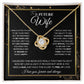 to My Future Wife Necklace Future Wife Gifts, Promise Necklace For Her, Fiance Gifts For Her, Valentine Birthday Gifts For Future Wife With Message Card Box LED, Soulmate Necklace For Women, To My Wife Necklace Love knot Thang