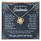 To My Soulmate Necklace Gift for Her, Soulmate Jewelry, Necklaces for Wife from Husband, Birthday To My Wife Necklace, Soulmate Gifts, Necklace Message Card and Gift Box Styles on Birthday, Wedding, Anniversary, Valentine Love knot Thang