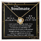 To My Soulmate Necklace To My Future Wife Necklace Gifts, Promise Necklace For Her, Fiance Gifts For Her, Wedding Necklace Gifts For Soulmate From Husband With Message Card Box LED, Soulmate Necklace For Women, To My Wife Necklace Love knot Thang