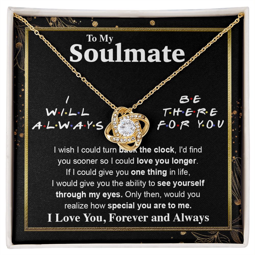 To My Soulmate Necklace To My Future Wife Necklace Gifts, Promise Necklace For Her, Fiance Gifts For Her, Wedding Necklace Gifts For Soulmate From Husband With Message Card Box LED, Soulmate Necklace For Women, To My Wife Necklace Love knot Thang
