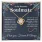To My Beautiful Soulmate Necklace My Last Everything, Promise Necklace For Her, Fiance Gift For Her, Wedding Gifts For Future Wife With Message Card Box LED, Soulmate Necklace For Women, To My Wife Necklace Love knot Thang
