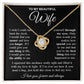 To My Soulmate Necklace Gift for Her, Wife Gifts From Husband, Necklaces For Wife From Husband To My Soulmate Necklace Message Card and Necklace Gift Box Gift Box Styles on Birthday, Wedding, Anniversary, Valentine Love knot Thang