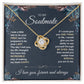 To My Soulmate Necklace for Women, Necklaces Gift For Wife from Husband, Soulmate Jewelry to My Future Wife Necklace, Necklace For Girlfriend with Message Card and Necklace Gift Box Gift Box Styles on Birthday, Christmas, Wedding, Anniversary Love knot Th