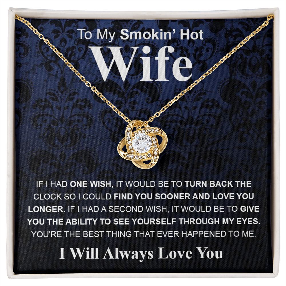 Gifts For Wife Birthday Gifts From Husband Necklace Valentines Day, Necklace for Future Soulmate, Wedding Valentine Jewelry for Wife Necklace Gifts from Husband - Soulmate Gift Necklace with Message Card and Gift Box Love knot Thang
