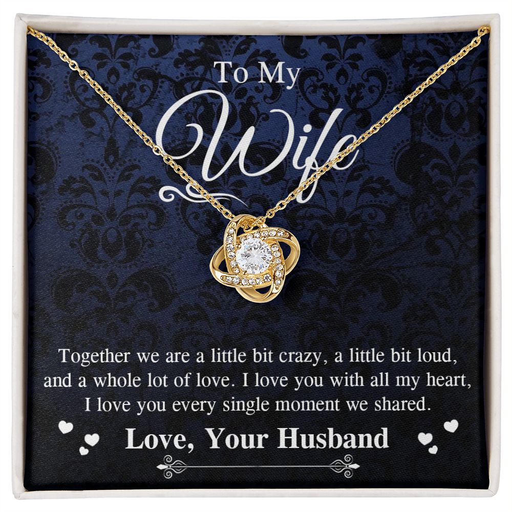 Valentine Gifts To My Soulmate Necklace Gifts for Wife from Husband, Wife Anniversary Gifts, Gift for Soulmate Necklace Message Card and Necklace Gift Box Gift Box Styles on Birthday, Wedding, Anniversary, Valentine Love knot Thang