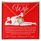 To My Beautiful Wife Necklace For Women, Funny Gifts For Girlfriend,Valentine Presents For Girlfriend, Best Birthday Meaningful Gift Ideas For Wife, Women Romantic Jewelry For Her Anniversary Message Card and Gift Box Styles Love knot Thang
