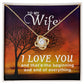Birthday For Wife, Love Necklace Gifts For Wife From Husband, To My Soulmate Necklace For Women, To My Wife Necklace Wedding Anniversary, Love Knot Meaningful Necklace Message Card and Gift Box Styles on Birthday, Christmas, Anniversary Love knot Thang