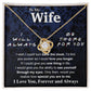 To My Wife Necklace To My Future Wife Necklace Gifts, Promise Necklace For Her, Fiance Gifts For Her, Valentine Necklace Gifts For Soulmate From Husband With Message Card Box LED, Soulmate Necklace For Women, To My Wife Necklace Love knot Thang