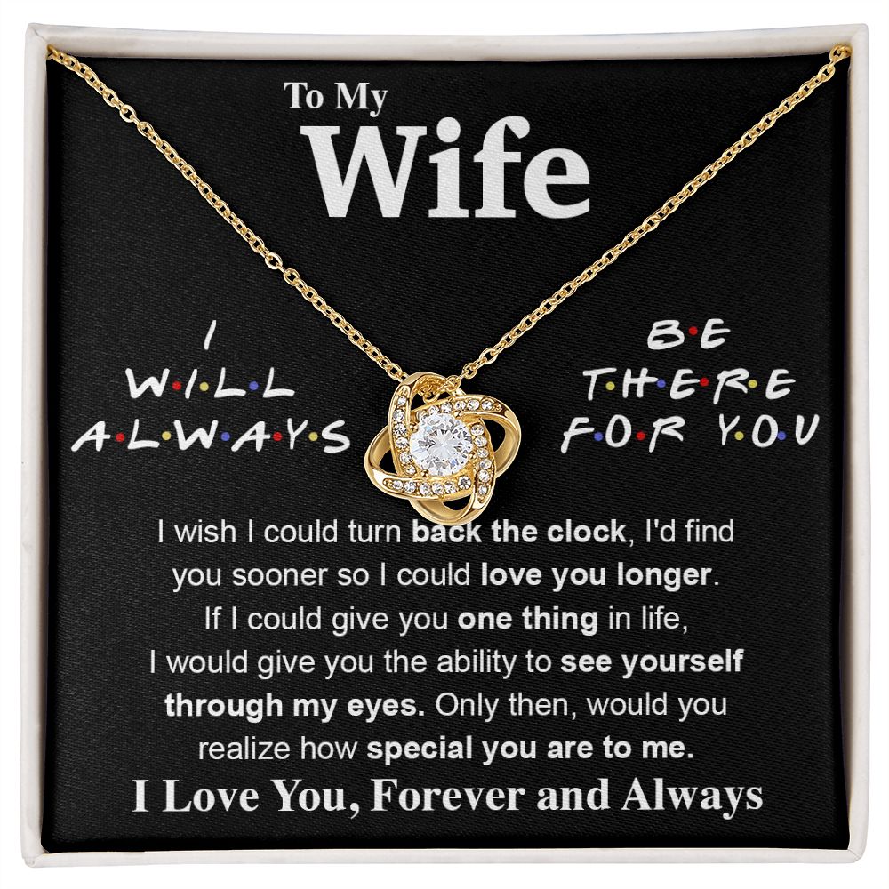 To My Wife Necklace To My Future Wife Necklace Gifts, Promise Necklace For Her, Fiance Gifts For Her, Valentine Gifts For Soulmate From Husband With Message Card Box LED, Soulmate Necklace For Women, To My Wife Necklace Love knot Thang