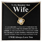 Gifts For Wife Birthday Gifts From Husband Necklace Valentines Day, Necklace for Future Soulmate, Valentine Anniversary Jewelry for Wife Necklace Gifts from Husband - Soulmate Gift Necklace with Message Card and Gift Box Love knot Thang