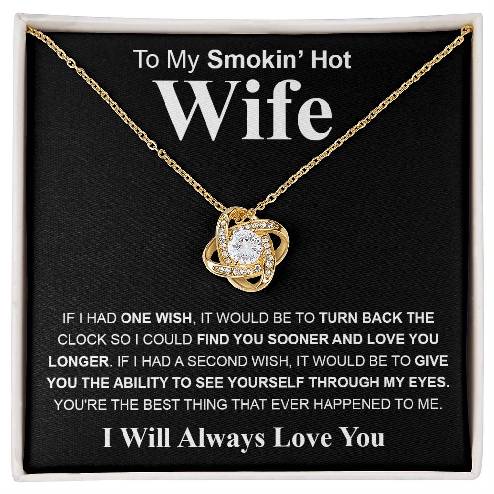Gifts For Wife Birthday Gifts From Husband Necklace Valentines Day, Necklace for Future Soulmate, Valentine Anniversary Jewelry for Wife Necklace Gifts from Husband - Soulmate Gift Necklace with Message Card and Gift Box Love knot Thang