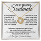 To My Beautiful Soulmate Necklace, Soulmate Jewelry For Women, Wife Necklace From Husband, Soulmate Gifts For Her, To My Future Wife Necklace Message Card and Necklace Gift Box Gift Box Styles on Birthday, Wedding, Anniversary, Valentine Love knot Thang