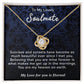 To My Lovely Soulmate Necklace Gift From Husband To My Badass Wife Pendant Wedding Jewelry with Message Card and Gift Box. Gift for Wife. Necklace Gift Set for Wife Necklace Gifts Box Gift Box Styles Love knot Thang