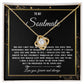 To My Soulmate Necklace, Necklaces For Wife from Husband, Soulmate Necklace to My Beautiful Wife, Necklace For Soulmate with Message Card and Necklace Gift Box Gift Box Styles on Birthday, Christmas, Wedding, Anniversary, Valentine Love knot Thang