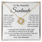 Soulmate Necklace Gift From Husband, Wedding Anniversary Romantic Gifts for Wife from Husband, Soulmate Birthday Gifts Message Card and Necklace Gifts Box Gift Box Styles on Birthday, Wedding, Anniversary, Valentine Love knot Thang