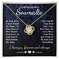 To My Beautiful Soulmate Necklace Gift, Soulmate for Wife Birthday Gifts from Husband, Wedding for Women, Soulmate Gifts, Message Card and Necklace Gifts Box Gift Box Styles on Birthday, Wedding, Anniversary, Valentine Love knot Thang