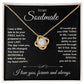 To My Soulmate Necklace for Women, Necklaces For Wife from Husband, Soulmate Jewelry to My Future Wife Necklace and Necklace For Girlfriend with Message Card and Necklace Gift Box Gift Box Styles on Birthday, Christmas, Wedding, Anniversary Love knot Than
