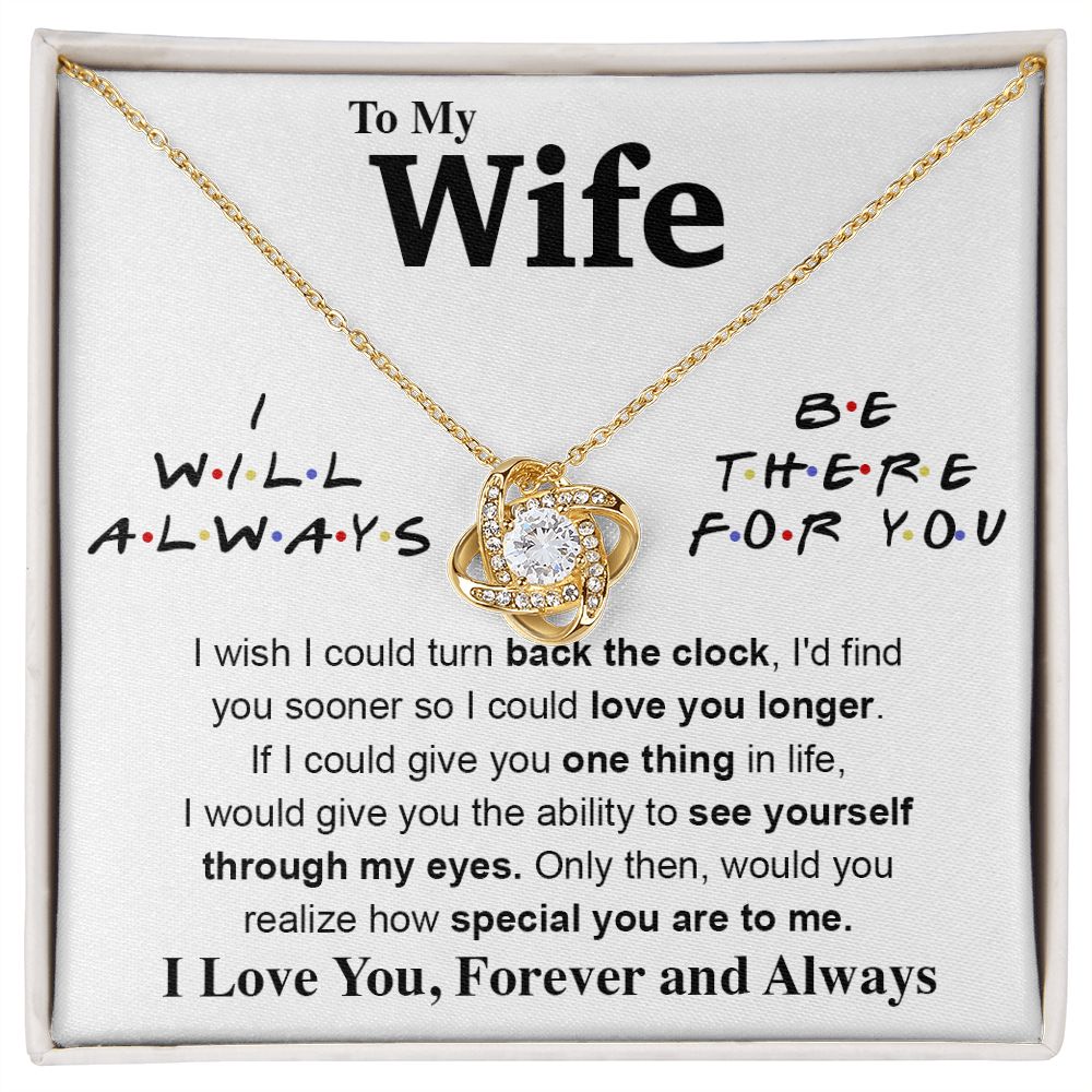 To My Wife Necklace To My Future Wife Gifts, Promise Necklace For Her, Fiance Gifts For Her, Valentine Gifts For Soulmate From Husband With Message Card Box LED, Soulmate Necklace For Women, To My Wife Necklace Love knot Thang