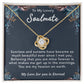 To My Lovely Soulmate Necklace Gift From Husband To My Badass Wife Pendant Birthday Jewelry with Message Card and Gift Box. Gift for Wife. Necklace Gift Set for Wife Necklace Gifts Box Gift Box Styles Love knot Thang