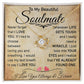 My Beautiful Soulmate Necklace Future Wife Gifts, Promise Necklace For Her, Fiance Gifts For Her, Valentine Gifts For Soulmate From Husband With Message Card Box LED, Soulmate Necklace For Women, To My Wife Necklace Love knot Thang