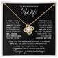 to My Wife Necklace from Husband, Necklaces for Wife from Husband, to My Soulmate Necklace for Women, Soulmate Jewelry for Wife Valentine Jewelry Gifts for Wife Birthday Gifts from Husband Love knot Thang