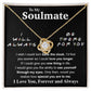 To My Soulmate Necklace To My Future Wife Necklace Gifts, Promise Necklace For Her, Fiance Gifts For Her, Valentine Gifts For Soulmate From Husband With Message Card Box LED, Soulmate Necklace For Women, To My Wife Necklace Love knot Thang