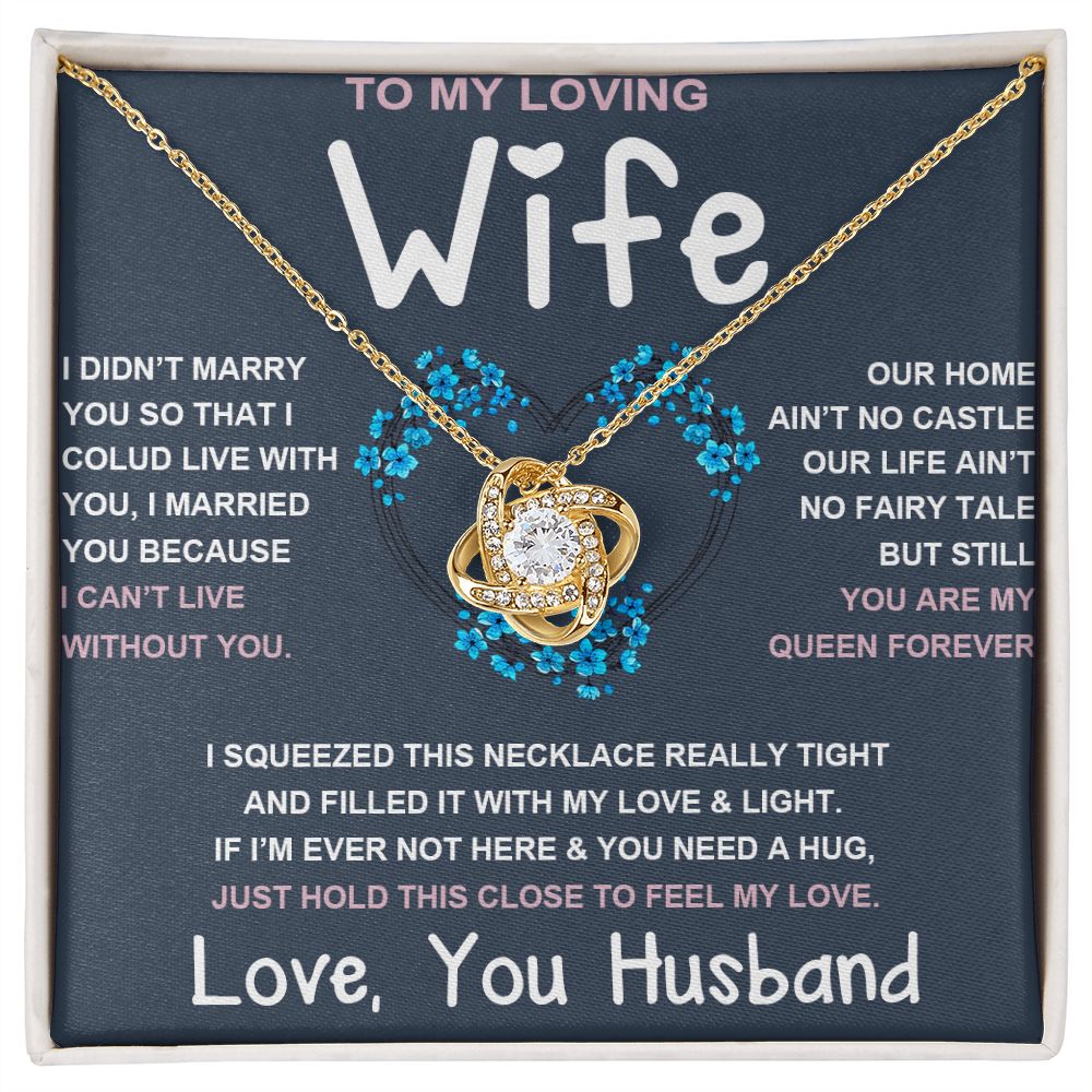 Soulmate Necklace For Women, To My Future Wife, Soulmate Gifts For Her, Future Wife Necklace, Necklaces For Girlfriend, To My Wife Necklace, Wife Necklace From Husband Necklace Message Card and Gift Box Styles on Birthday, Christmas, Valentine Love knot T
